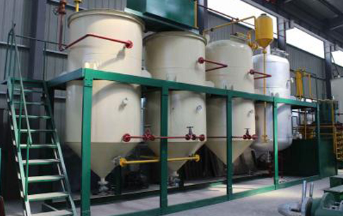 Oil refining and deacidification section